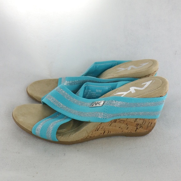 Anne Klein Sport Shoes - Anne Klein Sport Lorri Wedge Slip On Sandals Sz 9.5 US Women